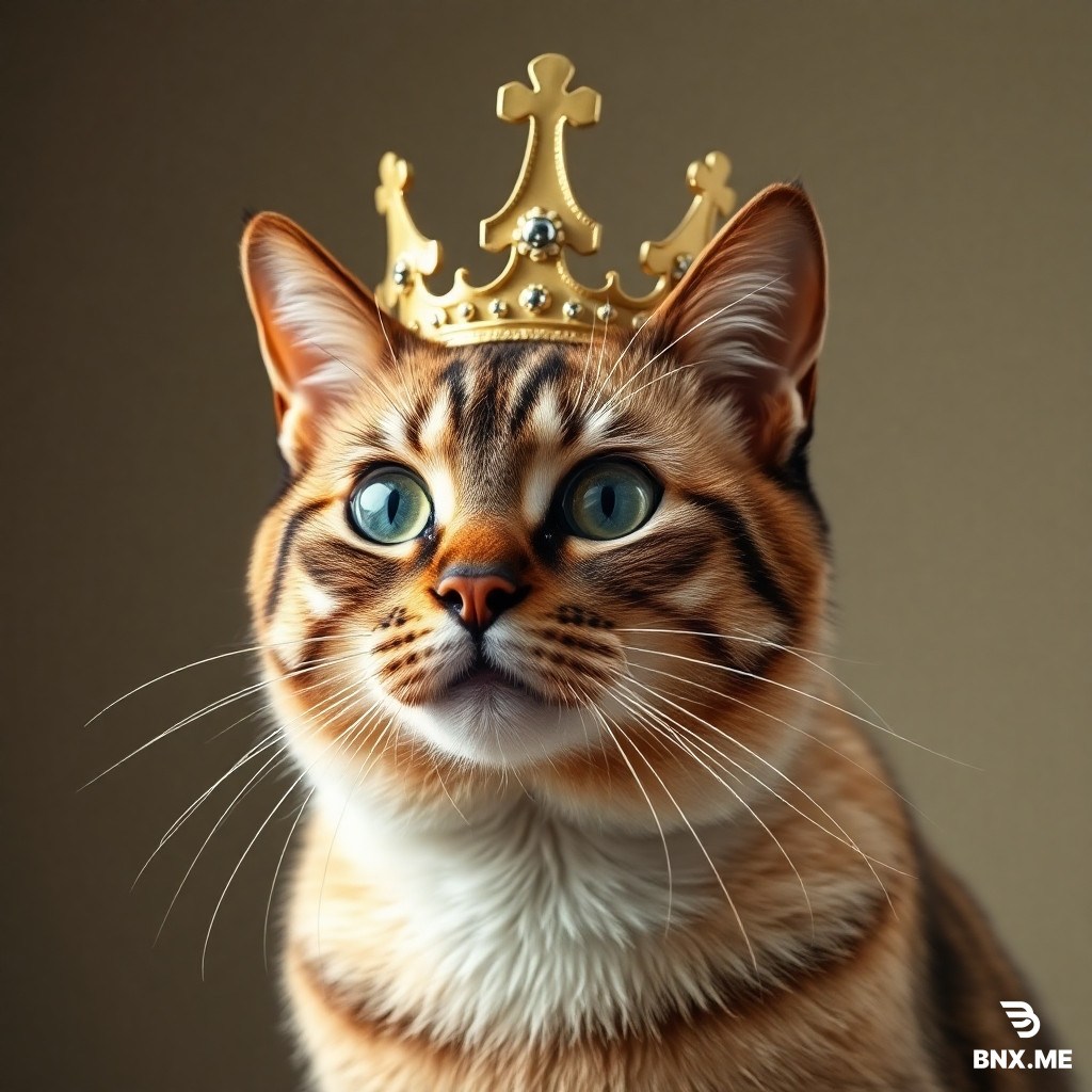 a cat with a crown
