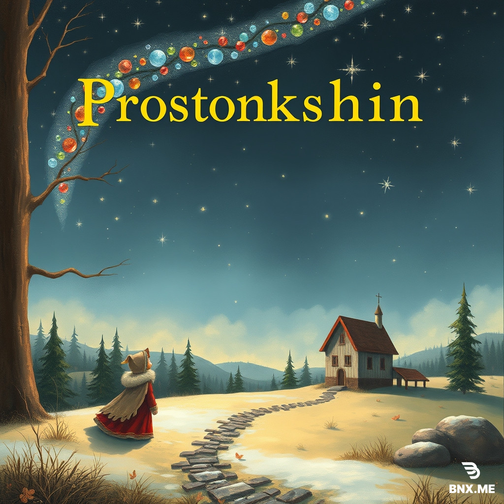 book cover for the fairy tale Prostokvashino, realism