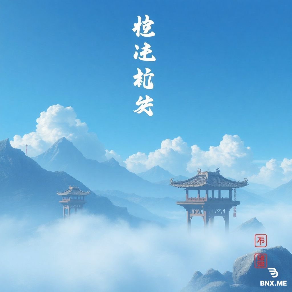 一个白色头发，在头顶上方长着白色狐狸耳朵的女孩，双手靠在栏杆上，目光看向远处，背景是无数的现代高楼大厦，日本的动漫风格，