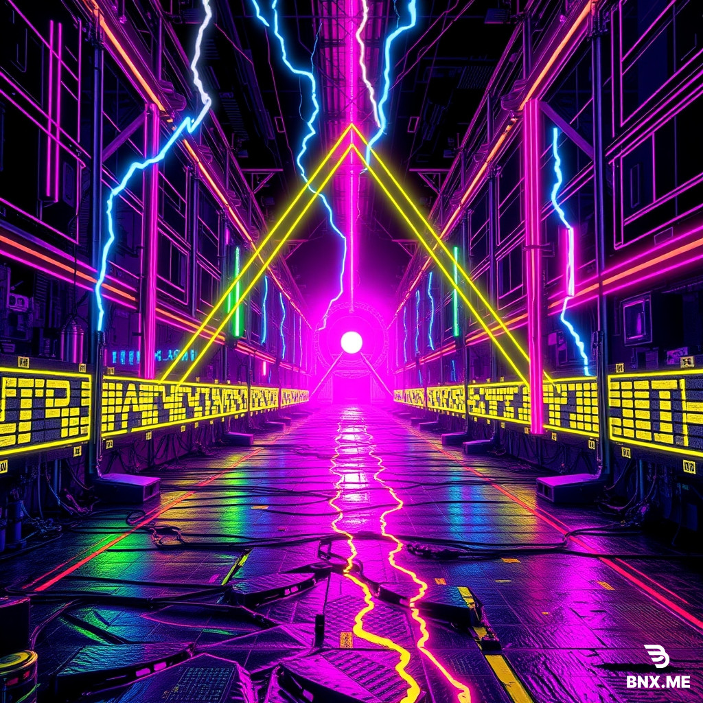 I want to generate a 1400x1400 1:1 image for an album of electronis music, use ciberaigilism, brutalism, and 2000s elements