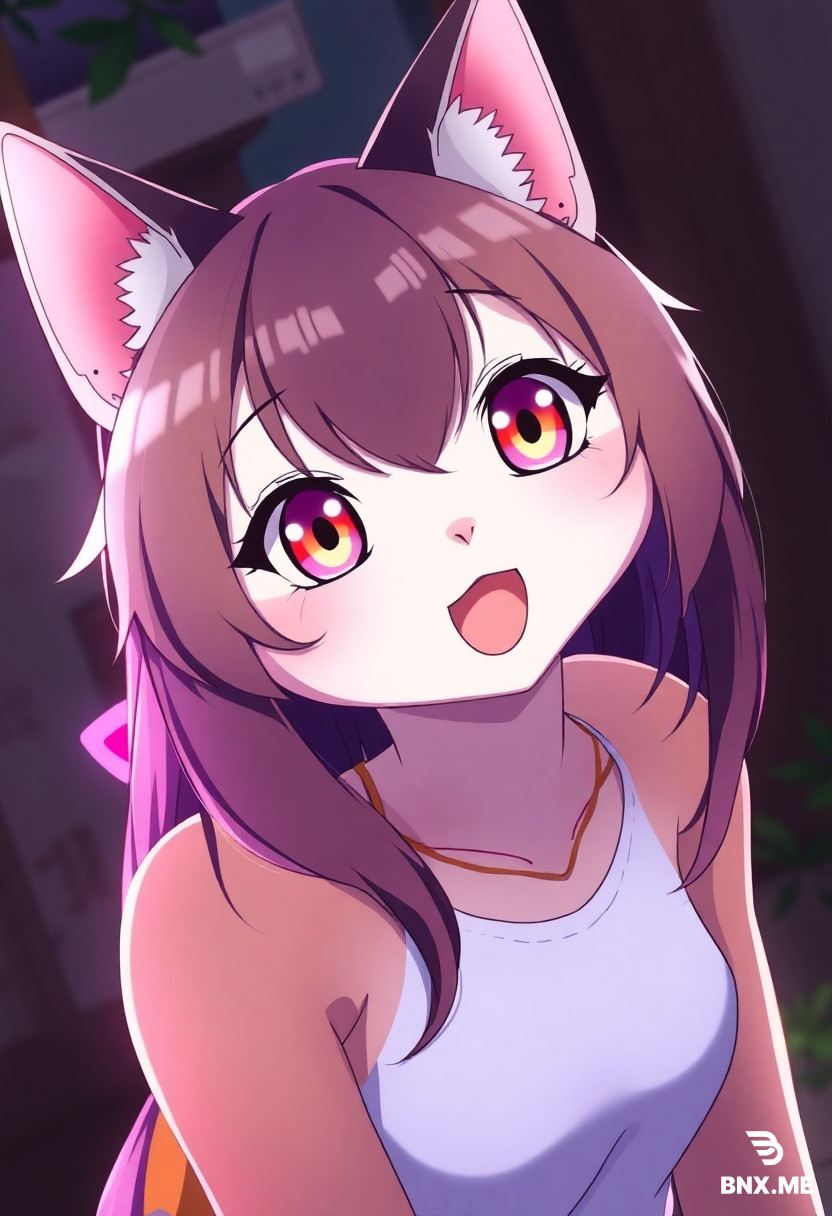 catgirl with her tits out