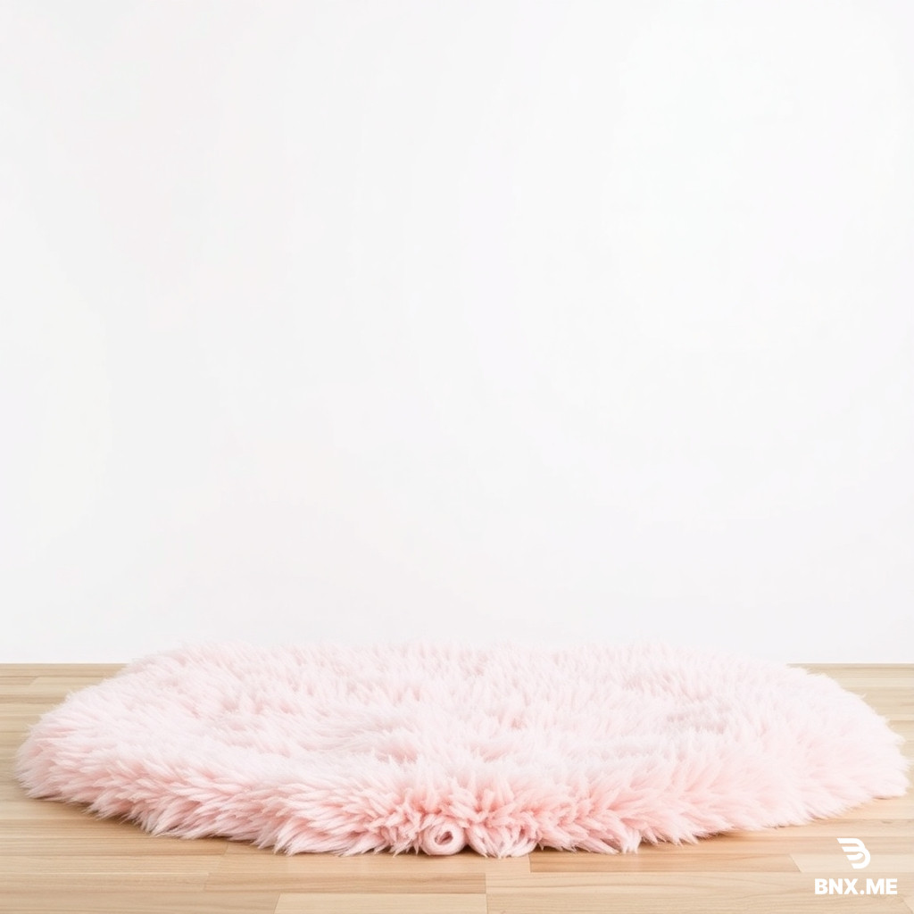 fluffy pink mat