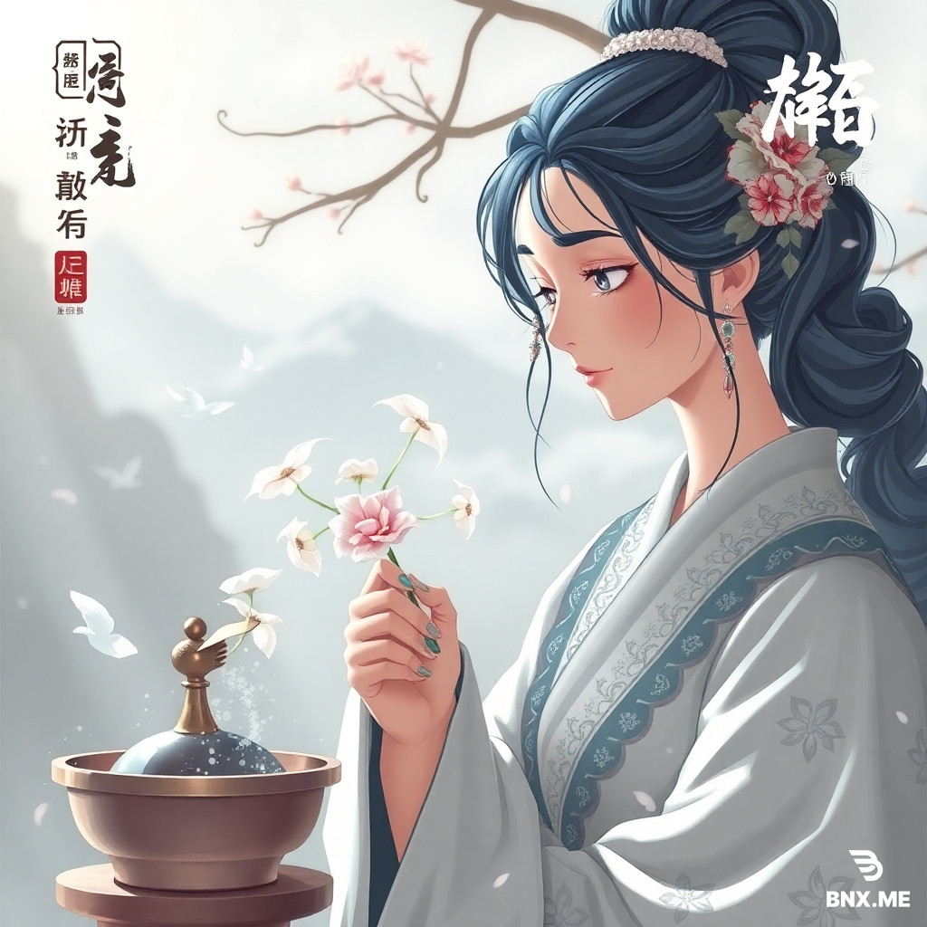 手绘插画，仿古宣纸底纹，水墨淡彩，岩彩质感，古朴典雅，留白构图，细腻手绘笔触。 画面中央一个地质剖面图，7层灰色地层水平堆叠，从上到下由浅灰渐变到深灰。 层与层之间用淡墨手绘线条分隔。 地层内部隐约可见碎陶片和古瓦当的淡墨剪影。 整体色调沉静素雅，无文字。