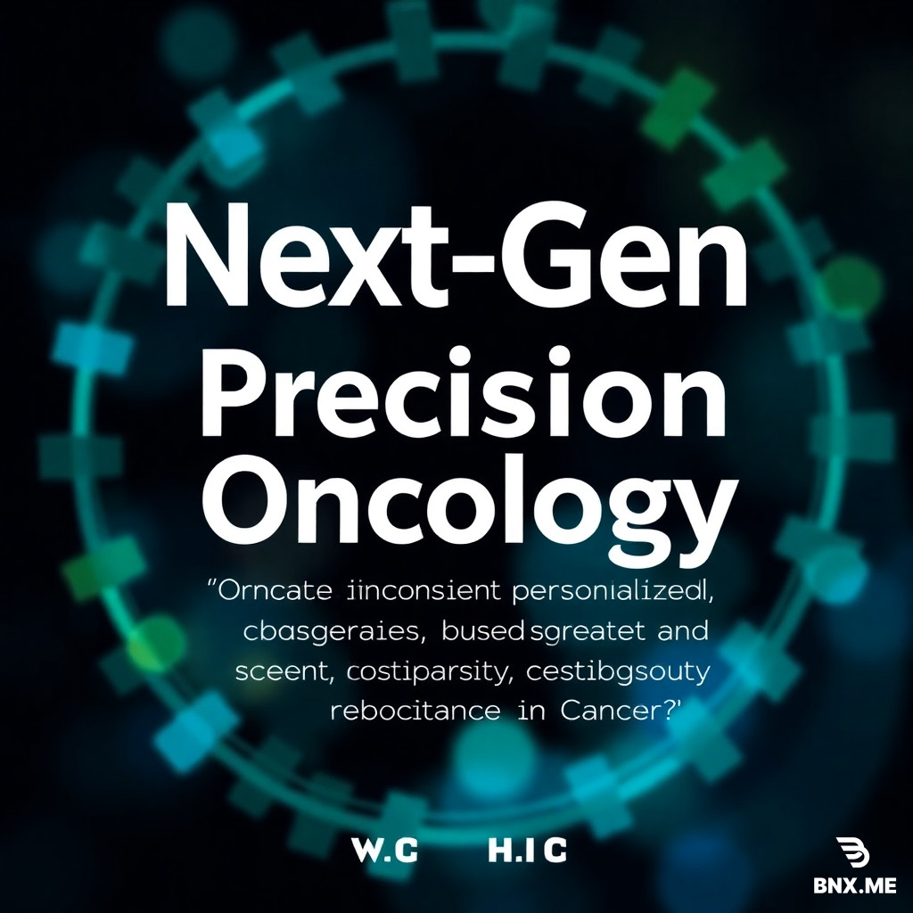 design a cover for a book entitled "Next-Gen Precision Oncology Personalized Medicine Strategies to Overcome Drug Resistance in Cancer "