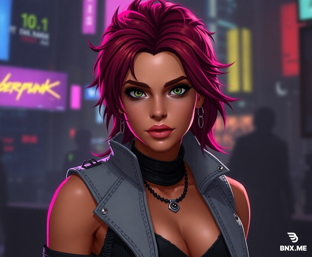 Judy Alvarez from the game Cyberpunk 2077