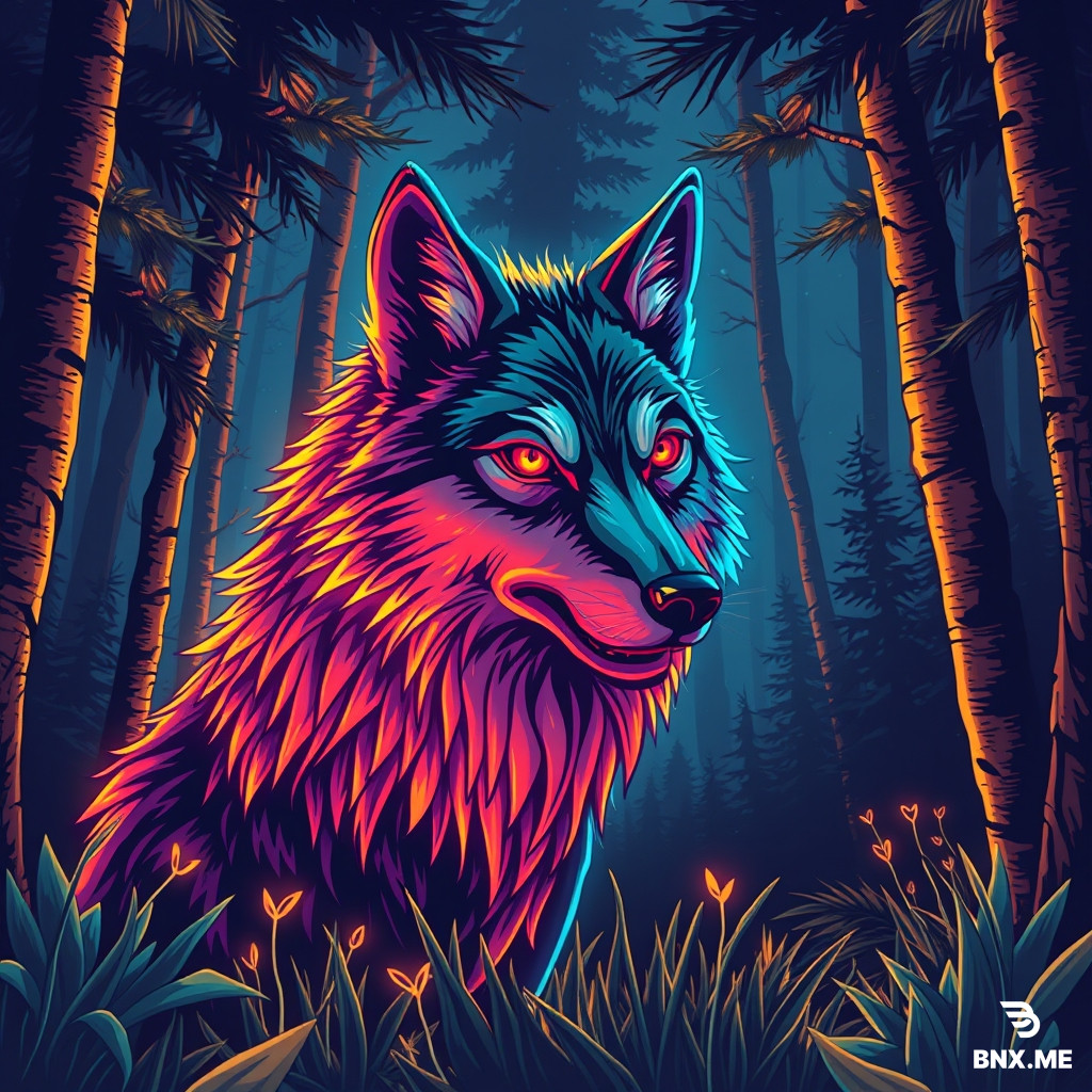 wolf in a forest
