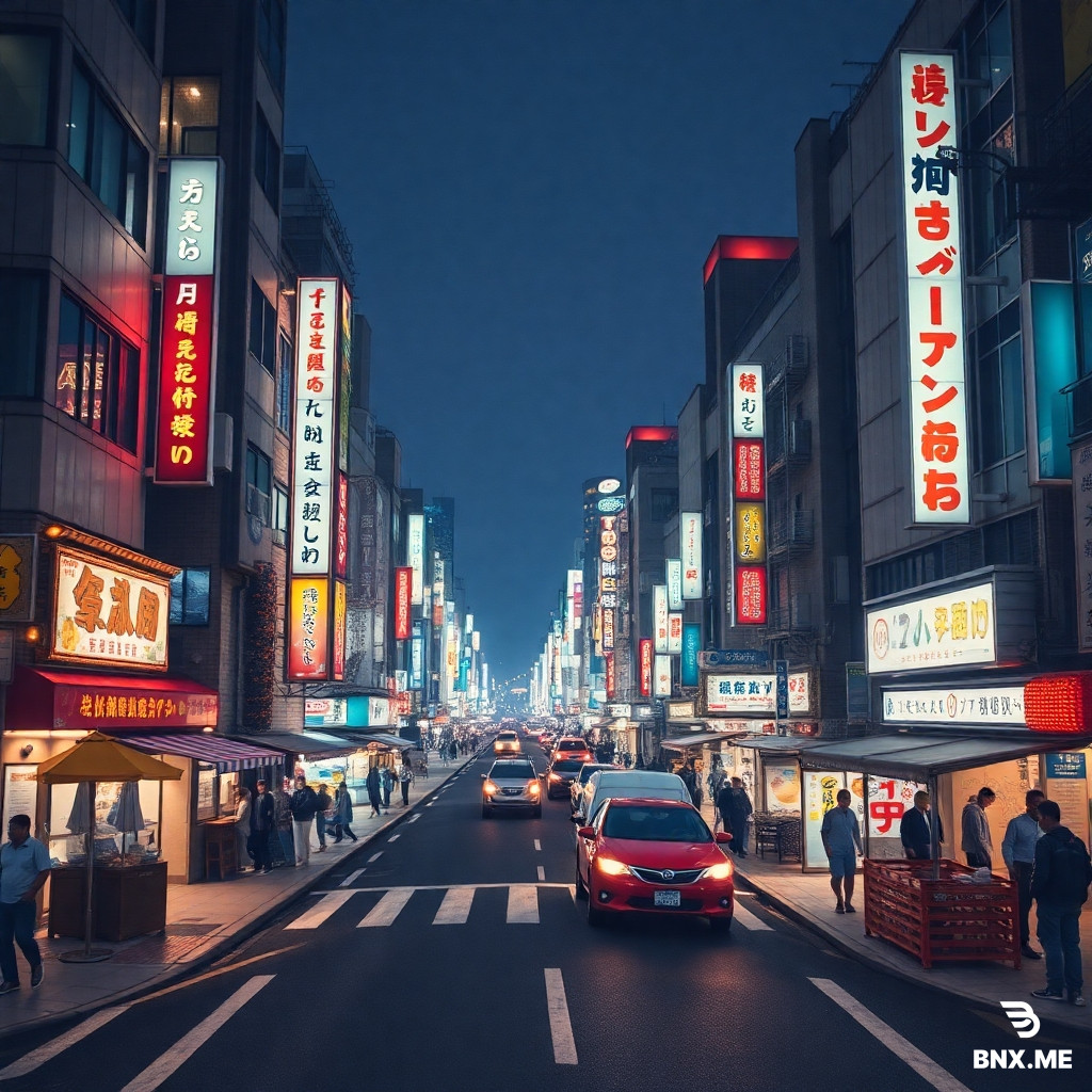 generate an image of a japan night scene in tokyo no crazy just a cozy wallpaper make sure the wallpaper is of dimention 1920x1080p