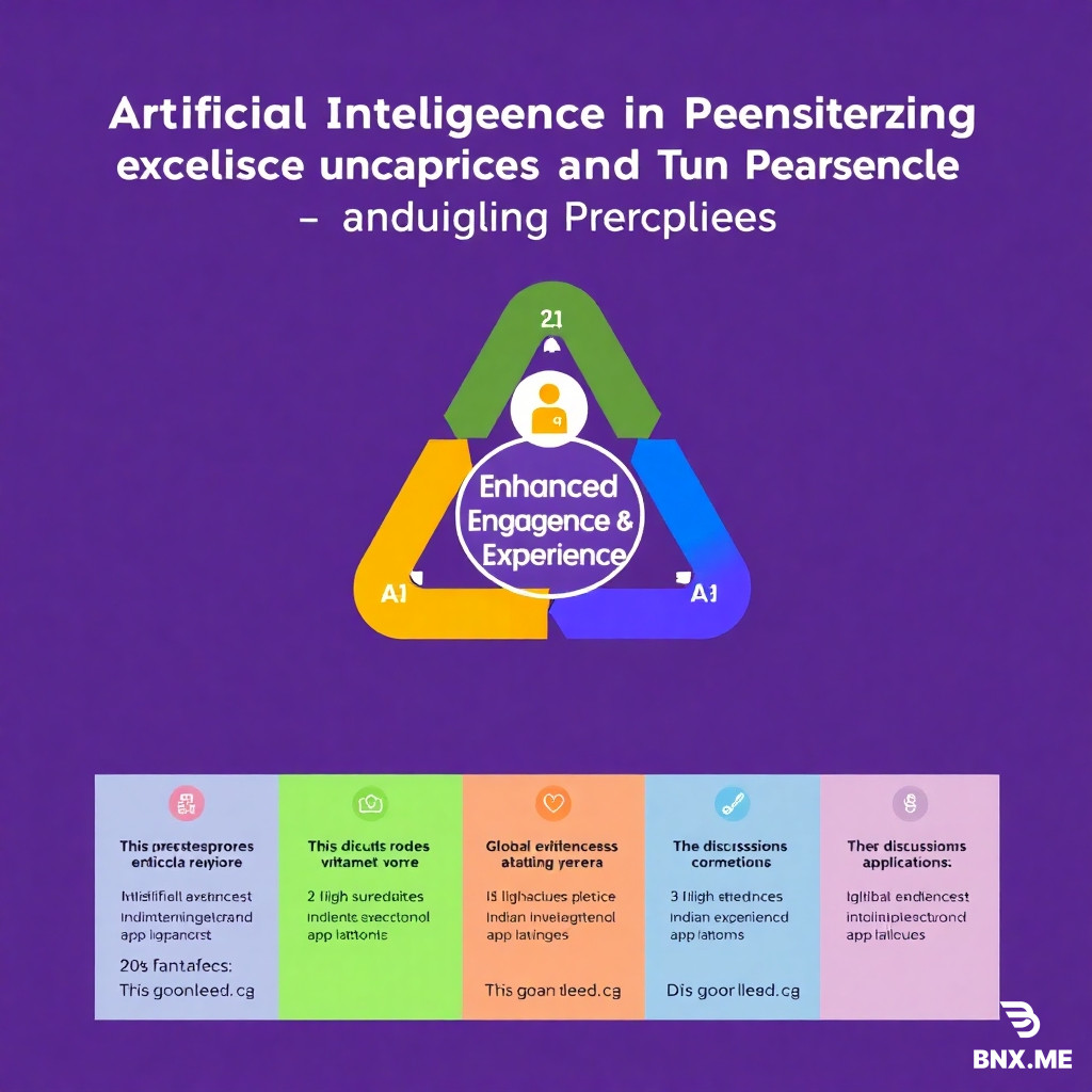 Create a professional PowerPoint slide design with a colourful infographic. Title at the top in bold dark purple or blue: "Artificial Intelligence in Enhancing Patient Experience and Engagement: A Nursing Perspective"  Below the title, create an interconnected triangle infographic with three corners labelled:  Top corner: "AI" (blue icon: microchip or robot)  Bottom left corner: "Nurse" (green icon: medical cross or stethoscope)  Bottom right corner: "Patient" (orange icon: person with heart)  Connect all three corners with bidirectional arrows to show interconnections. In the center of the triangle, write "Enhanced Engagement & Experience" in bold white text inside a small circle.  Below the triangle, present the following 5 bullet points in整齐 rows using bright, professional colours (alternating shades of blue, green, purple, orange, and teal):  Bullet 1: "This presentation explores how artificial intelligence is transforming patient care and engagement in modern healthcare systems."  Bullet 2: "It highlights the critical role of nurses in integrating AI into clinical practice."  Bullet 3: "The discussion includes global evidence, Indian initiatives, and real-world applications."  Bullet 4: "It also addresses ethical considerations and implementation challenges."  Bullet 5: "The ultimate focus is on improving patient-centered care through technology-enabled nursing."  Use a clean white or very light gradient background. Include small relevant icons: AI chip, nurse with tablet, patient holding heart. Style: modern medical infographic, clear sans-serif fonts, vibrant but professional healthcare colour palette. Keep all text exactly as written. Suitable for clinical or nursing conference presentation.