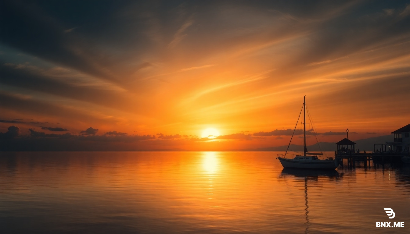 Sonnenuntergang am meer