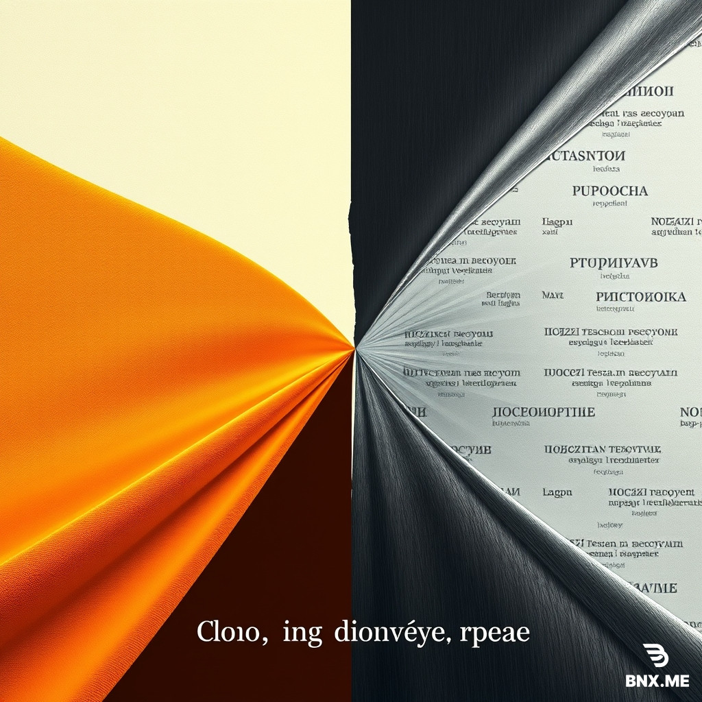 Square format image, 1:1, editorial poster style, minimal and sophisticated.  CONCEPT: A vertical split composition, divided by a thin elegant line. Left half — warm amber and cream tones, soft velvet texture, gentle curves, calm light. Right half — deep charcoal and cold steel tones, sharp metallic texture, hard angles, cold light. Where the two halves meet in the center, a subtle mirror-like crack or reflection.  BACKGROUND: Not flat, not monotone. Layered with faint, blurred, semi-transparent decorative letterforms — abstract Cyrillic-like glyphs and faded typography fragments, arranged like torn pieces of an old manuscript or dictionary page. IMPORTANT: background letters must be UNREADABLE — out of focus, treated as visual texture only, not as real text.  MAIN TEXT TO RENDER — Russian, exact, clean sans-serif font, highly readable, high contrast:  Top, large bold: ИРОНИЯ vs САРКАЗМ  Below, medium: И то, и другое — когда говоришь одно, а имеешь в виду другое.  Smaller: Разница: сарказм направлен на человека, ирония — на ситуацию.  Below, in two blocks:  Left block (on the warm side): Ирония: ноль лайков, ты: «Ну всё, взлетаем».  Right block (on the cold side): Сарказм: в комментариях: «ну и шляпа», ты: «Спасибо, бро, ты всегда поддержишь».  STYLE: High contrast, editorial magazine layout, cinematic lighting, original composition, not generic. No watermark, no logo, no signature, no extra text beyond the specified.