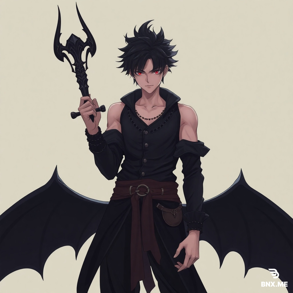 Dark fantasy anime boy