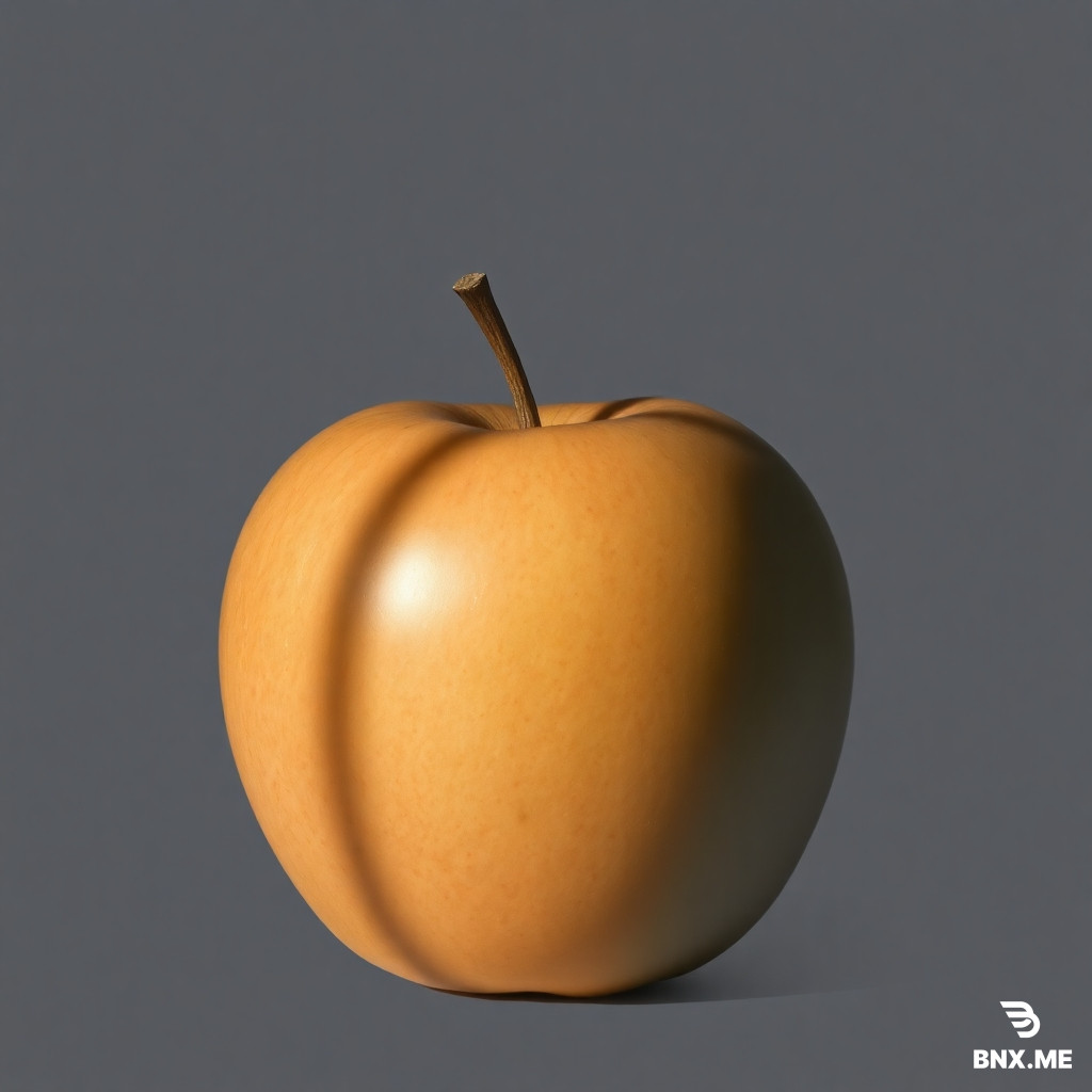 A gray shadow on the one apple