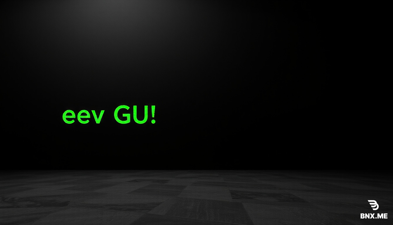 Black-gray terminal, in left half green text "без GUI", rotate to right 30 degrees