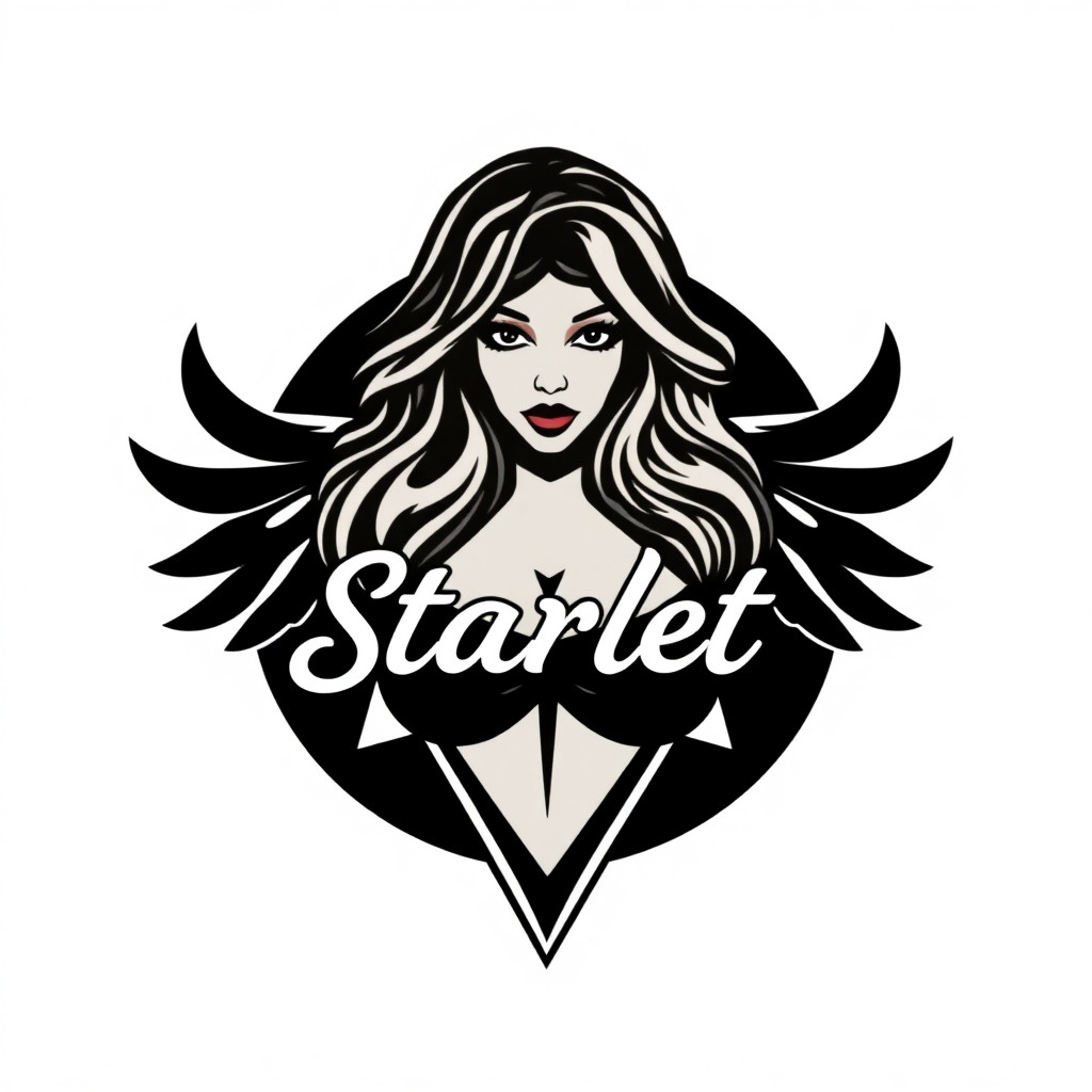Create a logo for an amateur adult film star nicknamed Starlet