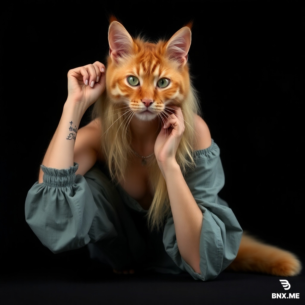 catgirl, articulating femininity through pose