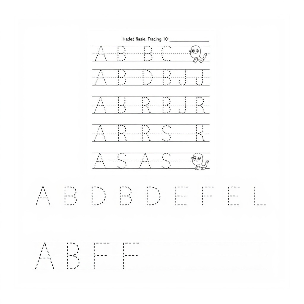 alphabet tracing worksheet