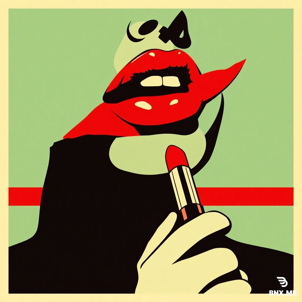 I want a image for a Instagram profile, its about politics, antifascism and related to the sexual workers, the logo could be lipsticking a red lips in a soviet art aesthetic