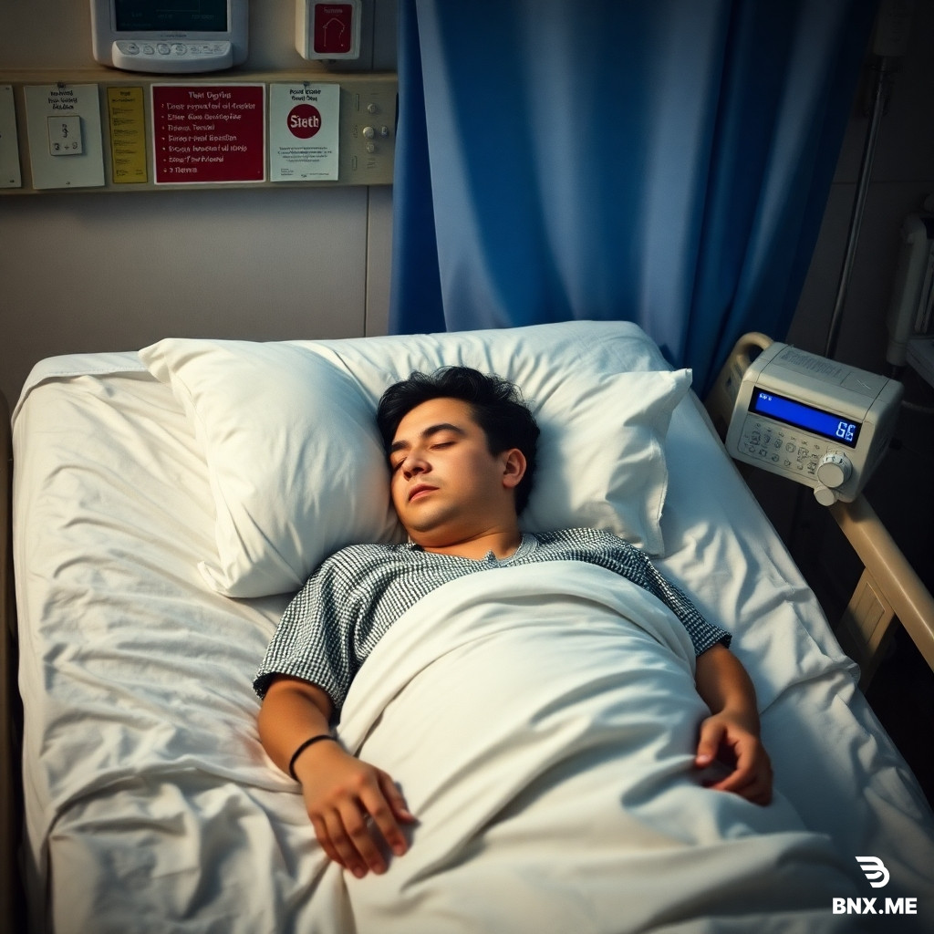 A photo of someone who’s asleep in a bed turkish hospital