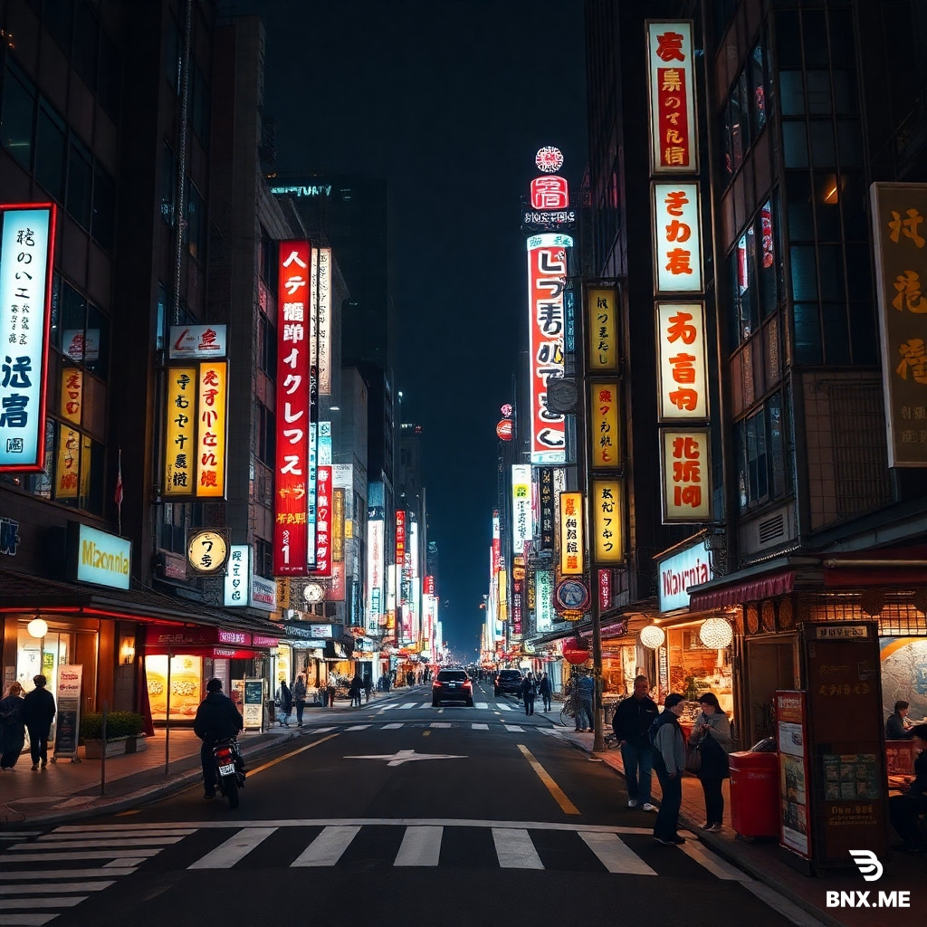 generate an image of a japan night scene in tokyo no crazy just a cozy wallpaper