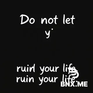 Make a walpaper with black background of quote do not let negative behaviours and bad habits ruin your life