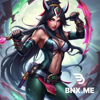 Akali splash art league of legends art style