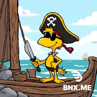 woodstock from peanuts as a pirate