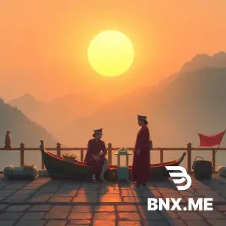 一张海边的照片 微风 朝阳 后面有鲸喷水 海鸟。沙滩上一个黄色人种小女孩