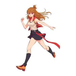 spritesheet, woman anime, running foward, sketch