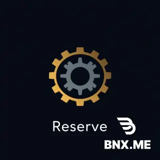 Minimalist luxury tech logo for "Radiance Reserve." Icon combines a glowing halo, a watch gear, and a subtle controller D-pad. Colors: midnight blue and brushed gold. Dark background. Symmetrical, flat vector. No text in icon. Name below in clean sans-serif caps. Feel: premium, modern, trustworthy.