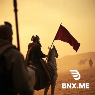 je veux une couverture pour video 9:16 qui parle de la veille de la bataille de achoura et l'imam hussein a un rendez vous avec le chef de l'armé de Yazid, il faut que se soit dans le desert de karbala acette epoque sans texte et triste et dramatique
