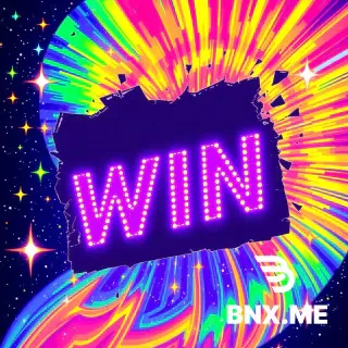 A highly stylized pixel art scratch card in the surreal, psychedelic style of Balatro meets “刮个爽”. The card's scratch-off foil is shattered, revealing a swirling vortex of rainbow pixels and a giant glowing pixel "WIN" text. Cosmic background with pixel stars, deep neon colors, intricate pixel details, game cover art quality