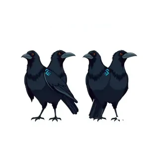 Create an 2 identical on same page of crows with text above of the.group name. Also with one of the images create 5 small change for the viewer to spot the difference in cartoon form.