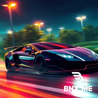 A Lamborghini car racing