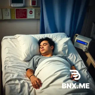 A photo of someone who’s asleep in a bed turkish hospital