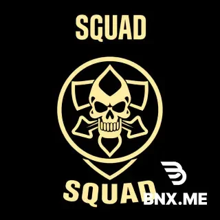 лай  авотарку для дск сервера Кф Squad сделай в черно белых цветах, Аниме стиль и чтоб был текст Кф Squad