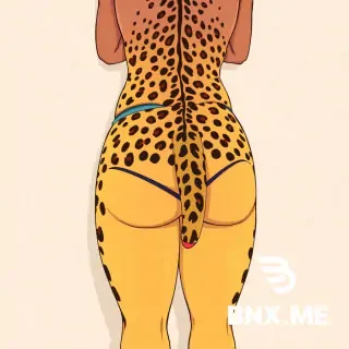 felid, male, femboy, mammal, anthro, butt, solo, condom, clothing, filled condom, pantherine, explicit, underwear, big butt, spots, fur, rear view, yellow body, thong, tail, clothed, markings, spotted fur, whiskers, leopard, wide hips, spotted body, male anthro, against wall, brown body, topless, thick thighs, cum, feline, panties, jaguar, tan body, against surface, fingers, clawroline, presenting, swimwear, yellow fur, genital outline, bodily fluids, underwear only, presenting hindquarters, femboy