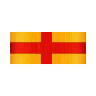 St George ribbon, horizontal orientation, rectangular shape, aspect ratio very wide (like 1380x10 px), featuring exactly 7 longitudinal stripes: 4 orange stripes and 3 black stripes. The order from top to bottom or left to right should be: black, orange, black, orange, black, orange, black. Texture and material: made of shiny satin moire fabric, typical for military ribbons. Visible diagonal weave, ribbed texture, metallic sheen on the orange stripes, matte deep black stripes. High resolution, sharp edges, transparent background (PNG), flat vector style mixed with realistic fabric rendering. Isolated on white.
