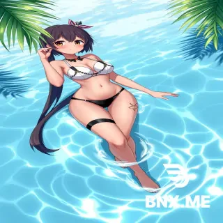 real black bikini girl