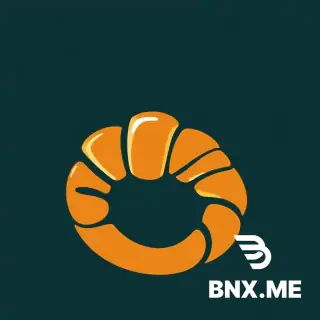 create a logo that represents the letter e. Make it look like  a curled up croissant in the shape of an e