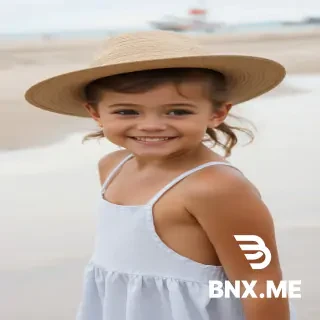 A young girl at the beach