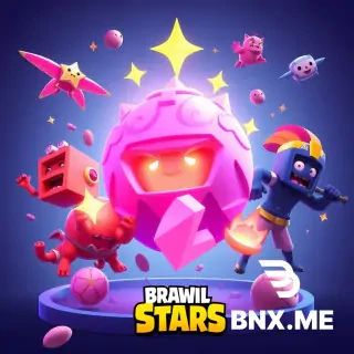 3D-рендер в стиле Brawl Stars, игровая обложка для YouTube, соотношение 16:9. На переднем плане по центру — крупный взрывчатый звездный дым, из него в разных сторонах летают золотые кубки и сверкающие алмазы. На среднем плане по кругу парят эксклюзивные кеды Adidas и футбольные мячи с яркими текстурами. На заднем плане — тёмный нечёткий силуэт геймера с планшетом в руках. Вся левая часть кадра — темная, пустая, без объектов и надписей (зарезервирована для крупного заголовка). Динамический диагональный ракурс может расти вверх. Оранжево-синий неоновый контраст, объемный глянцевый свет, насыщенные сочные цвета, киберспортивная атмосфера. Без текста, букв, цифр, логотипов, водяных знаков и лишних мелких деталей. Слева текст;ОТКРЫЛ ВСЕ НАГРАДЫ!.