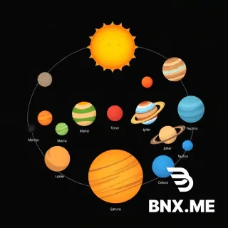 Infografía para niños pequeños sobre el sistema solar. Dibujo estilo cuento, de alta calidad, para imprimir. Muestra el Sol y los 8 planetas en orden. El Sol debe ser grande y amarillo, con una sonrisa. Mercurio es gris y pequeño, Venus es naranja, la Tierra es azul y verde, Marte es rojo, Júpiter es grande y naranja con una tormenta roja, Saturno tiene anillos grandes, Urano es celeste y Neptuno es azul oscuro. Nombres debajo de cada planeta. Fondo negro con estrellas. Formato 3:4.