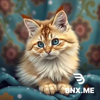 Нарисуй фурсону. Белый фурри кот, большие уши, кемоно стиль