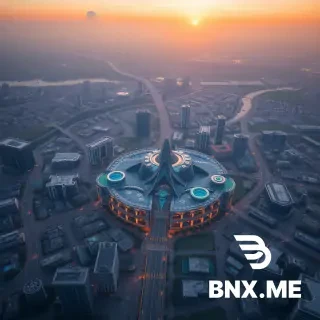 creat a bird eye view of a  futuristic version of the city of douala city of douala