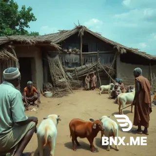 A short clip of a small village where people are being treated like animals and slavery