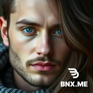 @_Eloeva_Dana_: Нельзя менять лицо. Нельзя менять цвет волос. Создайте кинематографическую фотографию. Сохраняйте точную структуру лица, пропорции и естественную асимметрию. Экстремальный портрет крупным планом. Плотная обрезка: видна только часть лица мужчины (половина лица) Женщина, расположенная прямо за ним.Ее лицо частично скрыто за его головой/плечом Сильная многослойная композиция (мужчина на переднем плане, женщина на залнем плане) Мужчина, обращенный вперед слегка повернулся сторону Женщина стоит очень близко позади него. Женщина стоит очень близко позади него. Губы мягко прижаты или слегка приоткрыты Эмоциональное напряжение вместо романтики. У девушки прическа:v неё все волосы, уложенные в тугой гладкий низкий пучок, безупречный легкий скульптурный макияж с подчеркнутыми скулами и матовыми пухлыми губами пыльная роза. Формат 9:16
