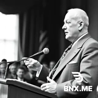 Napoleon Hill giving a speech