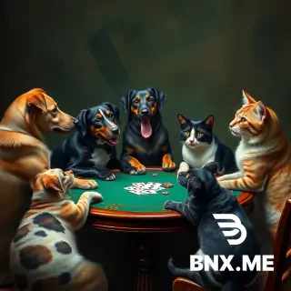 Una timba de poker entre perros y gatos