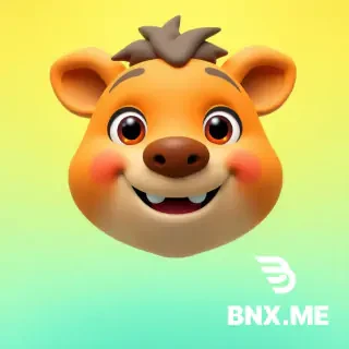 Smily face 3d model animal cartoon profile picture for a YouTube channel, family friendly. Colorful background