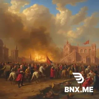 19th-century oil painting of the Siege of Constantinople
